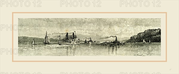 Approach to New York by the Hudson, 1891, USA