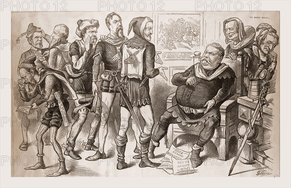 " CALL YOU THAT BACKING OF YOUR FRIENDS? A PLAGUE UPON SUCH A BACKING !"., 1880, 19th century engraving, USA, America