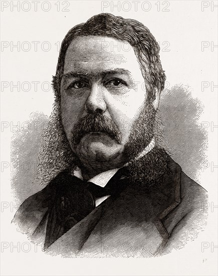 CHESTER A. ARTHUR, VICE-PRESIDENT-ELECT OF THE UNITED STATES, 1880, 19th century engraving, USA, America