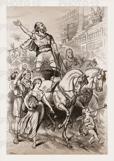 VICTORY!., 1880, 19th century engraving, USA, America