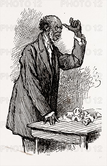 GEORGIA, " DAR, NOW I HAD A THOUGHT.", 1880, 19th century engraving, USA, America