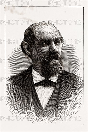 THE HON. T. J. JARVIS, GOVERNOR OF NORTH CAROLINA, 1880, 19th century engraving, USA, America