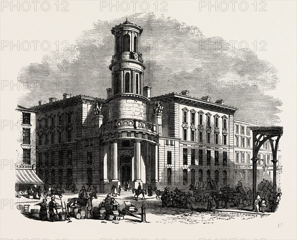 THE PRESENT COAL EXCHANGE, London, UK, 19th century engraving