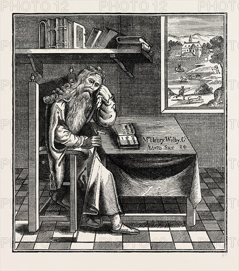 THE GRUB STREET HERMIT. London, UK, 19th century engraving