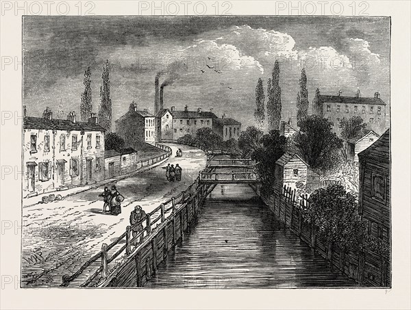 BATTLE BRIDGE IN 1810. London, UK, 19th century engraving