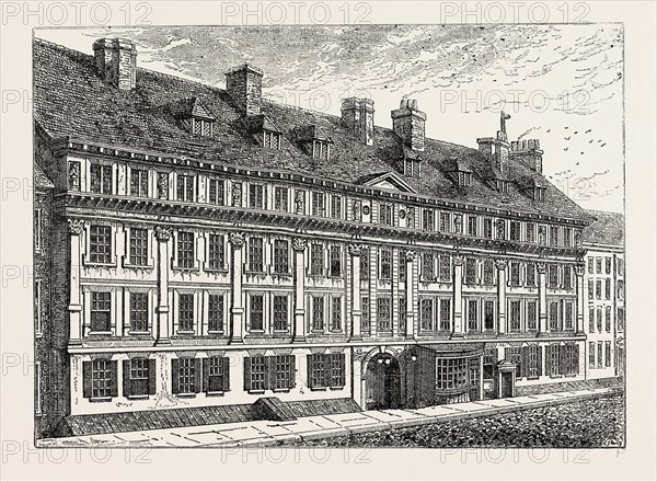 EXTERIOR OF FURNIVAL'S INN, 1754. London, UK, 19th century engraving