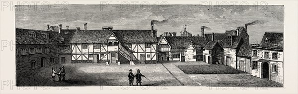 ARUNDEL HOUSE TO THE SOUTH, London, UK, 19th century engraving