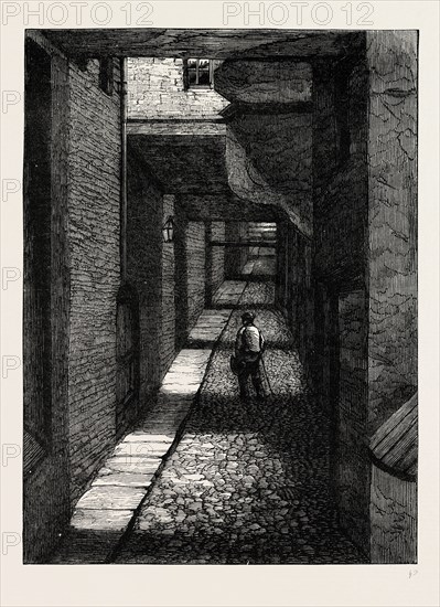 IVY BRIDGE LANE. London, UK, 19th century engraving