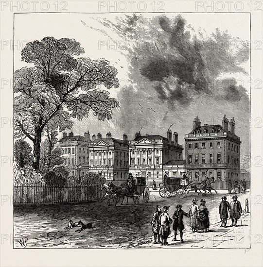 CANENDISH SQUARE, 1820. London, UK, 19th century engraving