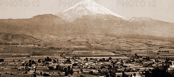 Mexico, Popocatapetl sic from Amecameca, Jackson, William Henry, 1843-1942, Volcanoes, Mexico, Popocatepetl, Mexico, Amecameca de Juarez, 1884