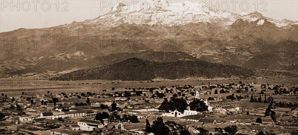 Mexico, Ixtacchihuatl from Amecameca, Jackson, William Henry, 1843-1942, Volcanoes, Mexico, Iztaccihuatl, Mexico, Amecameca de Juarez, 1884