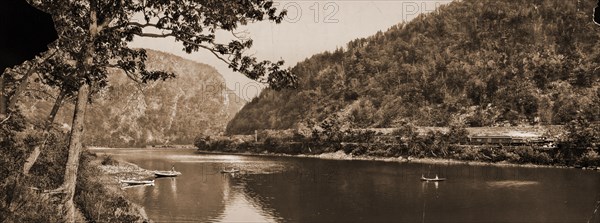 Delaware Water Gap, Pennsylvania, Rivers, Passes (Landforms), Railroads, United States, New Jersey, Delaware River, United States, Pennsylvania, Delaware River, 1900