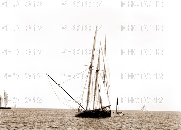 Gracie and Volunteer foul, Gracie (Yacht), Volunteer (Yacht), Goelet Cup Race, Yachts, Regattas, 1891