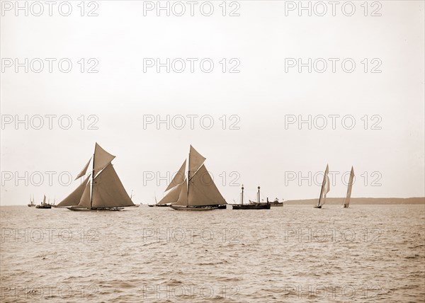 Start of trial race, Yachts, Regattas, 1893