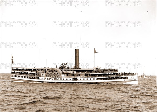 N.Y.Y.C. steamer Republic, New York Yacht Club, Grand Republic (Side wheeler), America's Cup races, Side wheelers, Regattas, Yacht clubs, 1899