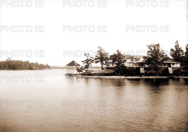 Davis residence, Lake Orion, Mich, The, Lakes & ponds, Dwellings, United States, Michigan, Orion, Lake, 1890
