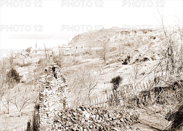 Devil's Backbone, Vicksburg, Miss, Battlefields, Ruins, Cliffs, Vicksburg (Miss.), History, Siege, 1863, United States, Mississippi, Vicksburg, 1900