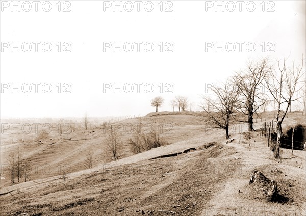 General view of battlefield, Vicksburg, Miss, Battlefields, Vicksburg (Miss.), History, Siege, 1863, United States, Mississippi, Vicksburg, 1900