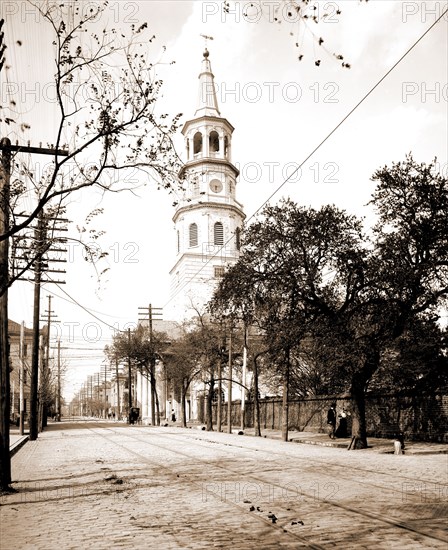 St. Michael's Church, Charleston, S.C, Anglican churches, Streets, United States, South Carolina, Charleston, 1900