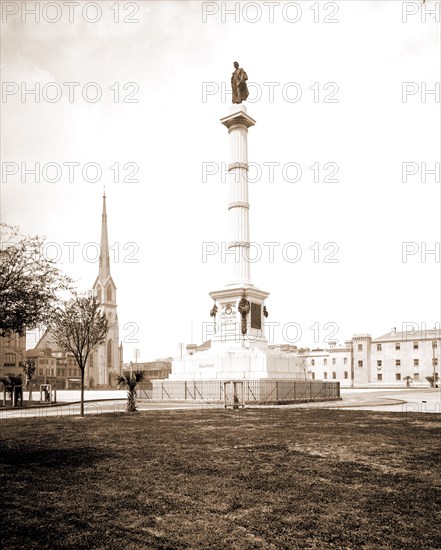 Calhoun Monument, Marion Square, Charleston, S.C, Calhoun, John C., (John Caldwell), 1782-1850, Plazas, Sculpture, United States, South Carolina, Charleston, 1890