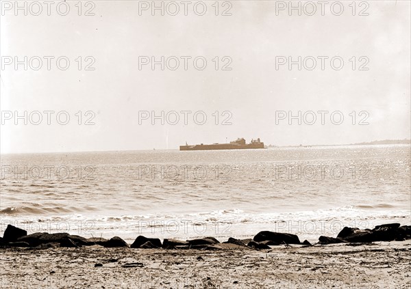 Fort Sumter from Sullivan's Island, Charleston, S.C, Waterfronts, Forts & fortifications, United States, South Carolina, Charleston, 1900