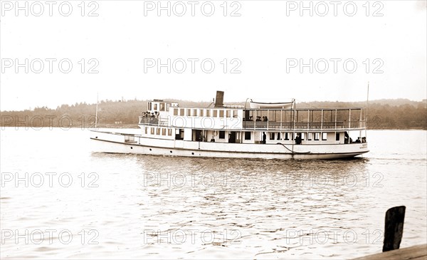 Str. Governor Endicott, Lake Winnipesaukee, N.H, Governor Endicott (Steamboat), Steamboats, Lakes & ponds, United States, New Hampshire, Winnipesaukee, Lake, 1906