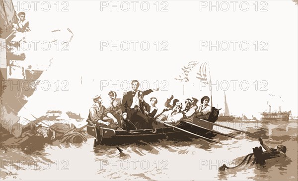 Perry's Victory, Lake Erie, U.S. Capitol, Powell, George William, 1824-1879, Lake Erie, Battle of, 1813, Lakes & ponds, Campaigns & battles, United States, Erie, Lake, 1904