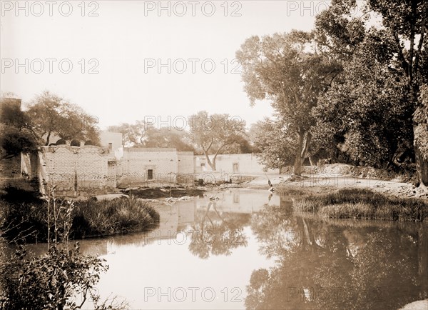 Agnas sic Calientes, bath house, Jackson, William Henry, 1843-1942, Public baths, Lakes & ponds, Springs, Mexico, Aguascalientes (State), Aguascalientes, 1884
