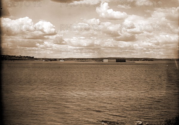 Fort Gorges in harbor, Portland, Me, Forts & fortifications, Harbors, United States, Maine, Portland, 1900