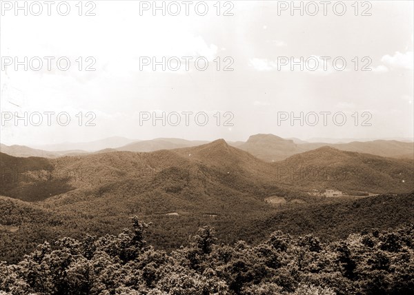 Blue Ridge from Mt. Toxaway, Sapphire, N.C, The, Mountains, United States, North Carolina, Sapphire, United States, Blue Ridge Mountains, 1902