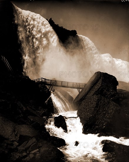 Rock of Ages, American Falls, Niagara, Waterfalls, Rock formations, United States, New York (State), Niagara Falls, 1890