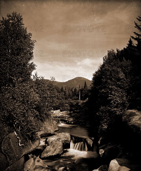 Mt. Pleasant from the Ammonoosuc, White Mountains, N.H, Mountains, Rivers, United States, New Hampshire, White Mountains, United States, New Hampshire, Ammonoosuc River, 1900