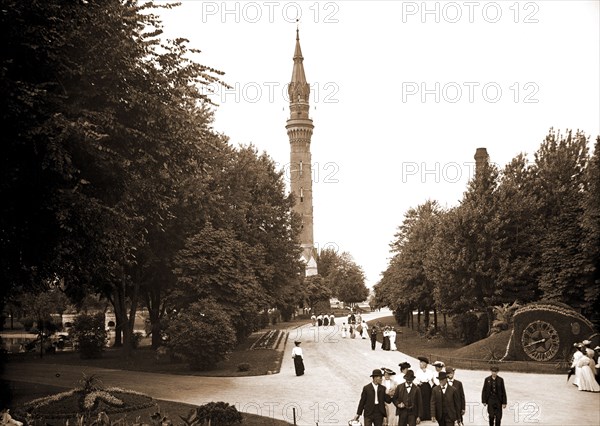 Water Works Park, Detroit, Mich, Parks, Water towers, Waterworks, United States, Michigan, Detroit, 1905