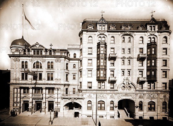 Hotel Kernan & Maryland Theatre, Baltimore, Md, Kernan Hotel (Baltimore, Md.), Maryland Theatre (Baltimore, Md.), Hotels, Theaters, United States, Maryland, Baltimore, 1906