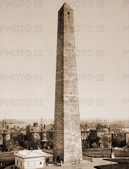 The Bunker Hill Monument, Monuments & memorials, United States, History, Revolution, 1775-1783, United States, Massachusetts, Boston, 1900