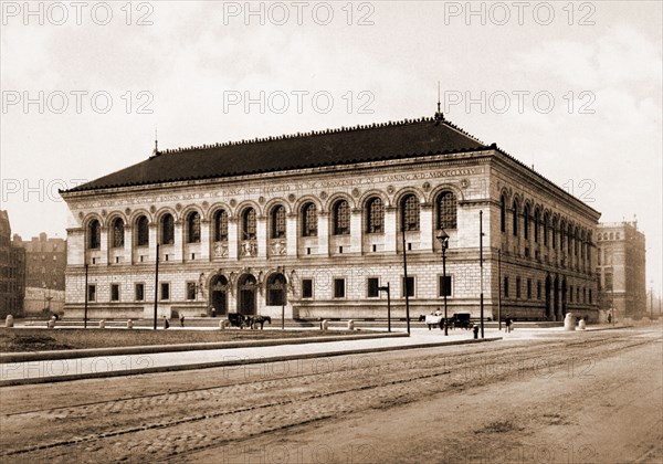 The Public Library of the city of Boston, Boston Public Library, Libraries, United States, Massachusetts, Boston, 1900