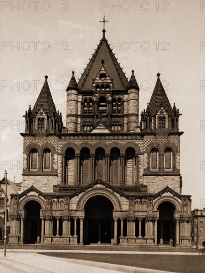 Trinity Church, Boston, Trinity Church (Boston, Mass.), Churches, Plazas, United States, Massachusetts, Boston, 1901