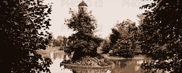 Michigan, the lighthouse, Palmer Park, Detroit, Lighthouses, Parks, United States, Michigan, Detroit, 1900