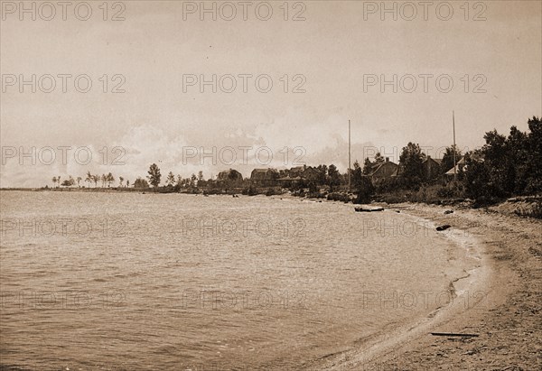 Along the shore at Harbor Beach, Michigan, Beaches, United States, Michigan, Harbor Beach, 1901