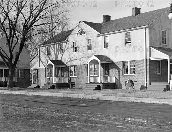 Mt. Holyoke, Massachusetts - Scenes. West Boylston Manufacturing Company - tenements, 1936, Lewis Hine, 1874 - 1940, was an American photographer, who used his camera as a tool for social reform. US,USA