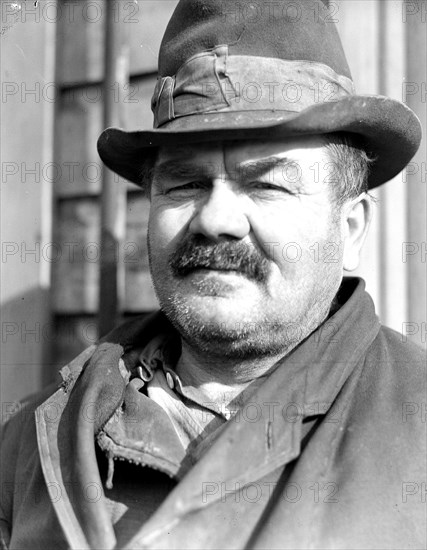 Scott's Run, West Virginia. Peter Percupu, Roumanian miner, unemployed, known in Scott's Run as Ground Hog. Too old to find employment in the mines, March 1937, Lewis Hine, 1874 - 1940, was an American photographer, who used his camera as a tool for social reform. US,USA