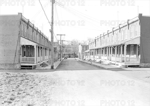 Lancaster, Pennsylvania - Housing. Moderatly priced homes in Lancaster City housing silk, linoleum and closure workers - rental about $22.50 per month, 1936, Lewis Hine, 1874 - 1940, was an American photographer, who used his camera as a tool for social reform. US,USA
