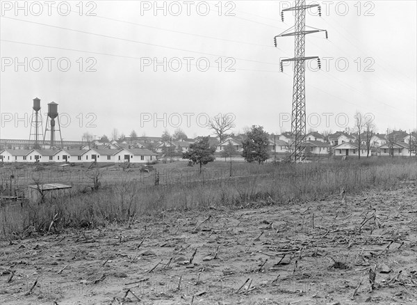 High Point, North Carolina - Housing. General view of company-owned mill village - Highland Yarn Mills - High Point, North Carolina, 1936, Lewis Hine, 1874 - 1940, was an American photographer, who used his camera as a tool for social reform. US,USA