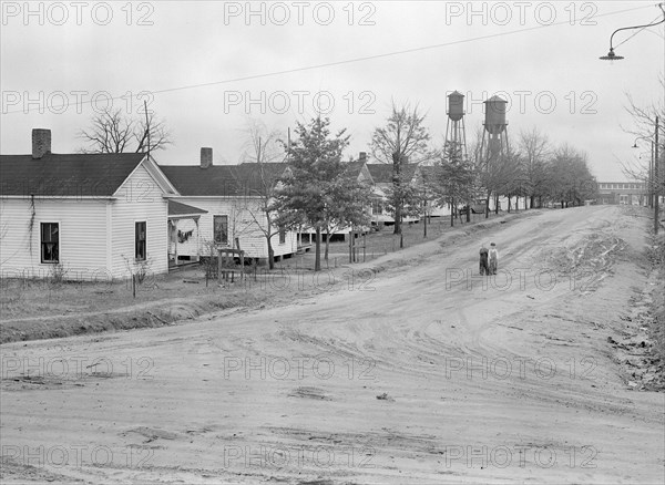 High Point, North Carolina - Housing. Some of the homes in Highland Yarn Mills company-owned village - High Point, North Carolina, 1936, Lewis Hine, 1874 - 1940, was an American photographer, who used his camera as a tool for social reform. US,USA