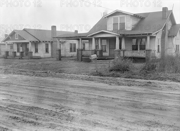 High Point, North Carolina - Housing. Other homes on edge of mill-village owned by Highland Yarn Mills - High Point, North Carolina, 1936, Lewis Hine, 1874 - 1940, was an American photographer, who used his camera as a tool for social reform. US,USA