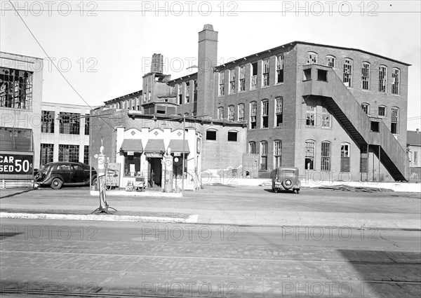 Paterson, New Jersey - Textiles. Deserted silk mill of 21st. Ave, March 1937, Lewis Hine, 1874 - 1940, was an American photographer, who used his camera as a tool for social reform. US,USA