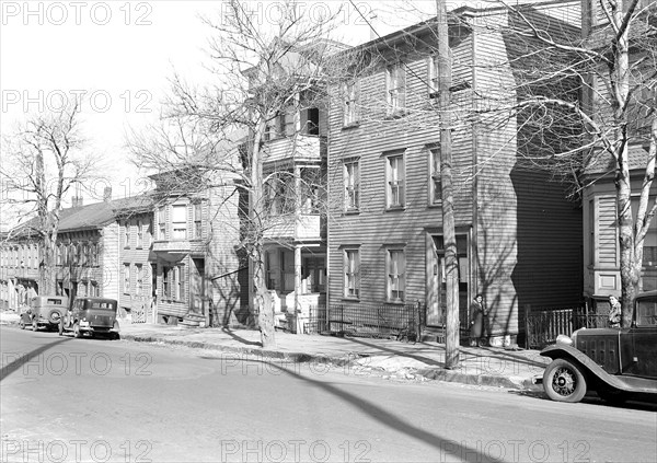 Paterson, New Jersey - Textiles. Homes of owners of two Family Shops, Mill St, March 1937, Lewis Hine, 1874 - 1940, was an American photographer, who used his camera as a tool for social reform. US,USA