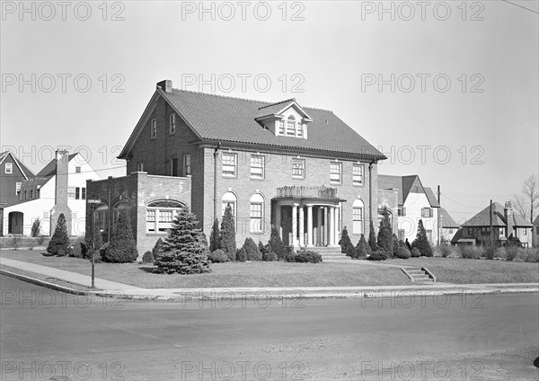 Paterson, New Jersey - Textiles. Home of Kabbash, owner in large Paterson silk manufacturing corp., 475 - 17th Ave, March 1937, Lewis Hine, 1874 - 1940, was an American photographer, who used his camera as a tool for social reform. US,USA