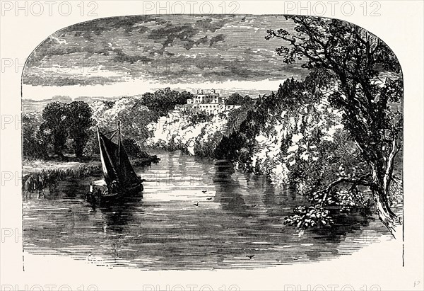 Cliefden, UK, England, engraving 1870s, Britain