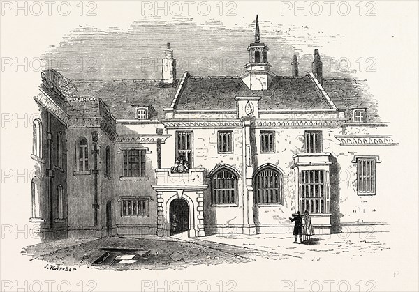 Great Hall, Charter House, London, England, engraving 19th century, Britain, UK